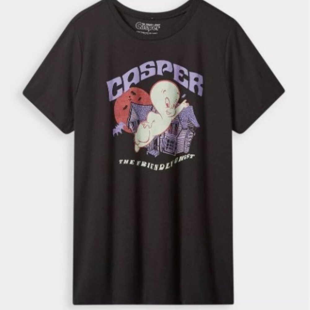 Torrid size 4 (26W) Casper Ghost Classic Fit Cotton Crew Neck Tee